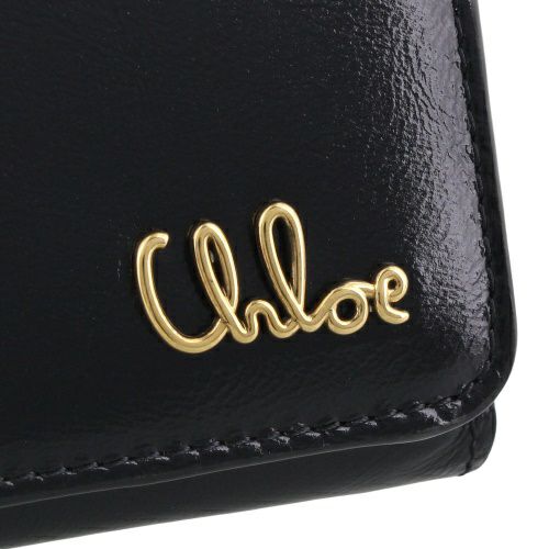 クロエ 三つ折り財布 レディース CHLOE ICONIC MINI TRIFOLD ブラック