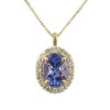 ネックレス K18イエローゴールド タンザナイトﾞ1.20ct