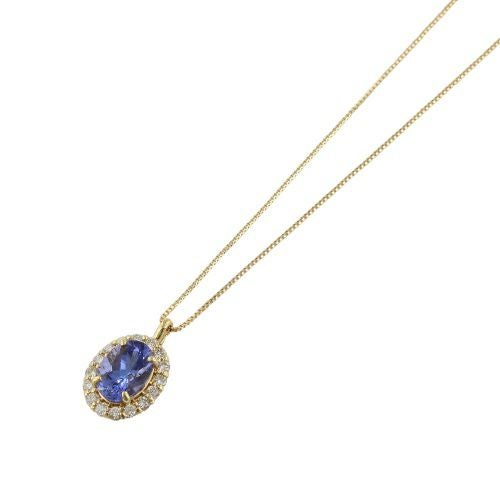 ネックレス K18イエローゴールド タンザナイトﾞ1.20ct
