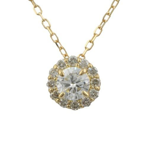 ネックレス K18イエローゴールド ダイヤモンド 0.30/0.12ct