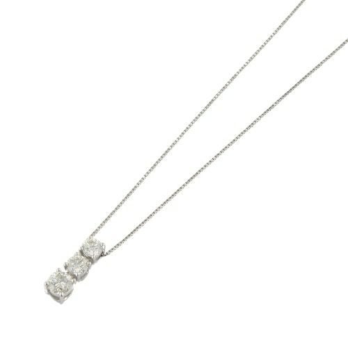 ネックレス プラチナ ダイヤモンド 1.00ct スリーストーン