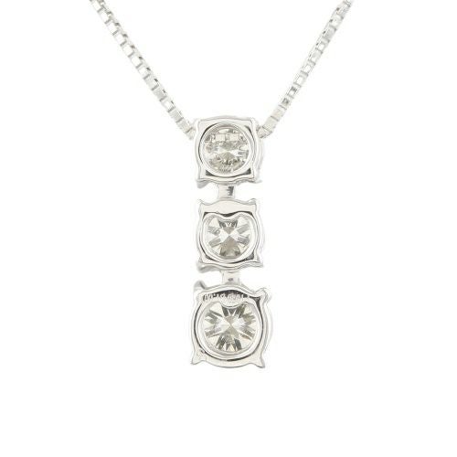 ネックレス プラチナ ダイヤモンド 1.00ct スリーストーン