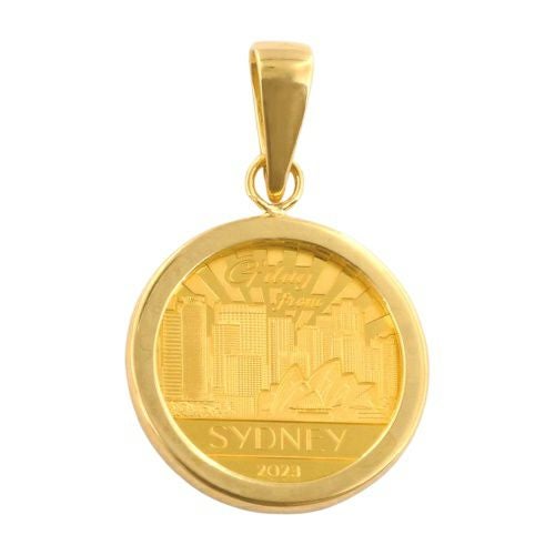 ペンダントトップ シドニー 5ドル K18/K24 コインペンダント 0.5g