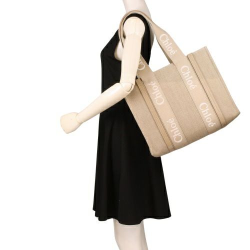 クロエ トートバッグ レディース WOODY MEDIUM TOTE ベージュ CHLOE