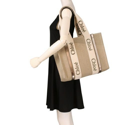 クロエ トートバッグ レディース WOODY MEDIUM TOTE ベージュ CHLOE