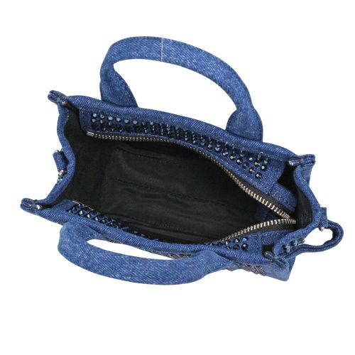マークジェイコブス トートバッグ レディース THE CRYSTAL DENIM TOTE BAG ブルー Marc Jacobs 2S5HCR019H03 475 DARK WASH CRYSTAL