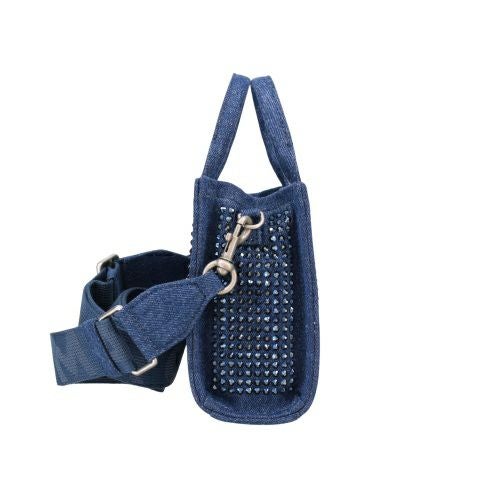 マークジェイコブス トートバッグ レディース THE CRYSTAL DENIM TOTE BAG ブルー Marc Jacobs 2S5HCR019H03 475 DARK WASH CRYSTAL