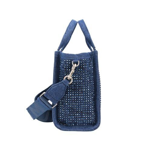 マークジェイコブス トートバッグ レディース THE CRYSTAL DENIM TOTE BAG ブルー Marc Jacobs 2S5HTT026H03 475 DARK WASH CRYSTAL