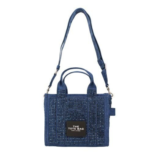 マークジェイコブス トートバッグ レディース THE CRYSTAL DENIM TOTE BAG ブルー Marc Jacobs 2S5HTT026H03 475 DARK WASH CRYSTAL