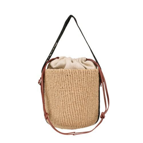 クロエ ハンドバッグ レディース WOODY SMALL BASKET ブラック CHLOE CHC23AS381 L18 915 BLACK BEIGE 1