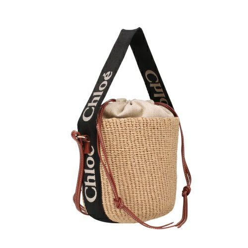 クロエ ハンドバッグ レディース WOODY SMALL BASKET ブラック CHLOE CHC23AS381 L18 915 BLACK BEIGE 1