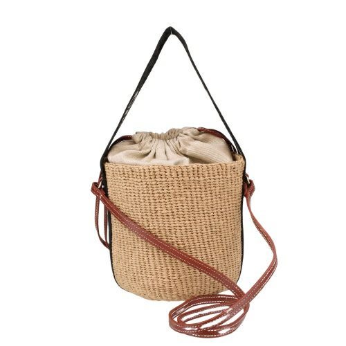 クロエ ハンドバッグ レディース WOODY SMALL BASKET ブラック CHLOE CHC23AS381 L18 915 BLACK BEIGE 1