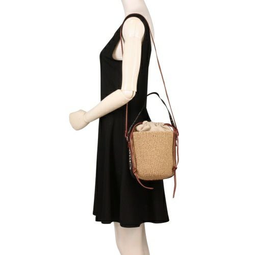 クロエ ハンドバッグ レディース WOODY SMALL BASKET ブラック CHLOE CHC23AS381 L18 915 BLACK BEIGE 1