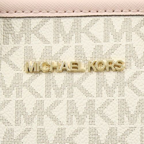 マイケルコース トートバッグ レディース ジェット セット トラベル シグネチャー エクストラ スモール キャリーオール コンバーチブル トップ ジップ トート ホワイト MICHAEL KORS 35T9GTVT0B PWD BLSH MLT