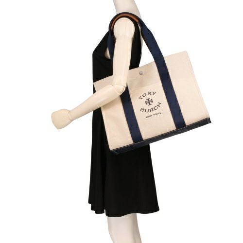 トリーバーチ トートバッグ レディース TORY TORY TOTE トリー コットン ロゴ キャンバス トート ベージュ TORY BURCH 146771 254 NATURAL