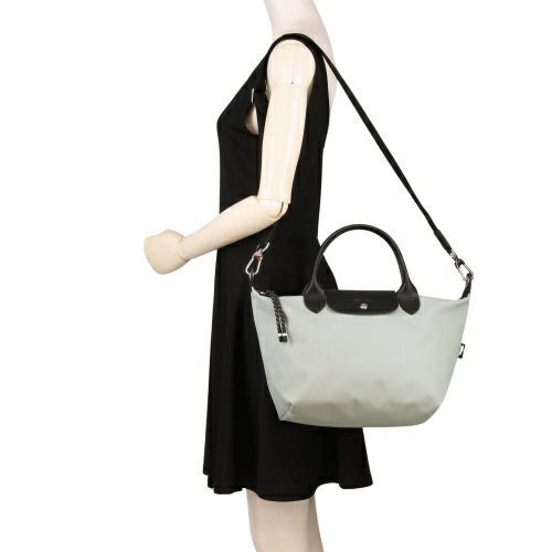 ロンシャン ハンドバッグ レディース ル プリアージュ エナジー リサイクル キャンバス トップ ハンドル バッグ S グリーン LONGCHAMP L1512 HSR M07 VERVAIN