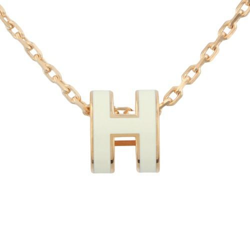 エルメス ネックレス レディース ポップアッシュ ミニ MINI POP H ホワイト HERMES H147992FO BLANC/PGD
