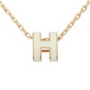 エルメス ネックレス レディース ポップアッシュ ミニ MINI POP H ホワイト HERMES H147992FO BLANC/PGD
