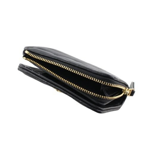 トリーバーチ 二つ折り財布 レディース キラ KIRA CHEVRON BIFOLD WALLET ブラック TORY BURCH 153121 001 BLACK