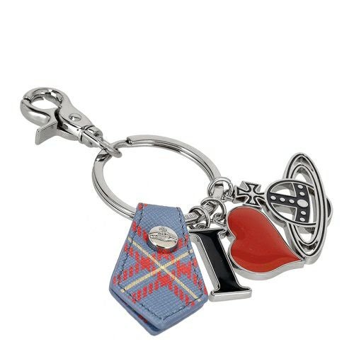 ヴィヴィアンウエストウッド キーリング レディース SAFFIANO PRINTED マルチカラー Vivienne Westwood 8203011EU S0022 BLUE/ORANGE TARTAN