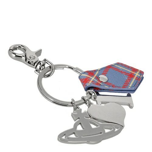 ヴィヴィアンウエストウッド キーリング レディース SAFFIANO PRINTED マルチカラー Vivienne Westwood 8203011EU S0022 BLUE/ORANGE TARTAN