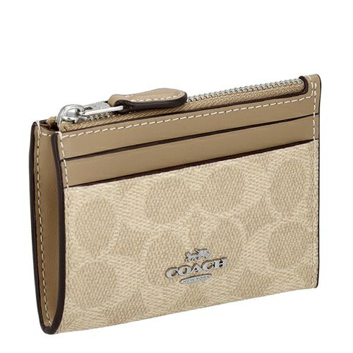 コーチ アウトレット コインケース カードケース レディース ミニ スキニー ID ケース・シグネチャー キャンバス ブラウン COACH OUTLET CW870 SVPWH サンド/トープ