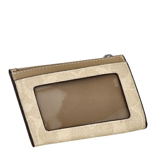 コーチ アウトレット コインケース カードケース レディース ミニ スキニー ID ケース・シグネチャー キャンバス ブラウン COACH OUTLET CW870 SVPWH サンド/トープ