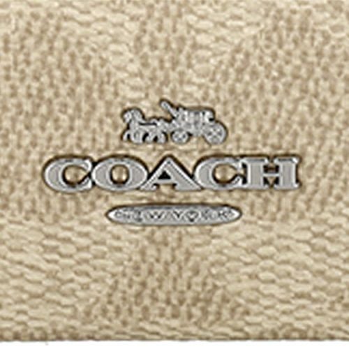 コーチ アウトレット コインケース カードケース レディース ミニ スキニー ID ケース・シグネチャー キャンバス ブラウン COACH OUTLET CW870 SVPWH サンド/トープ