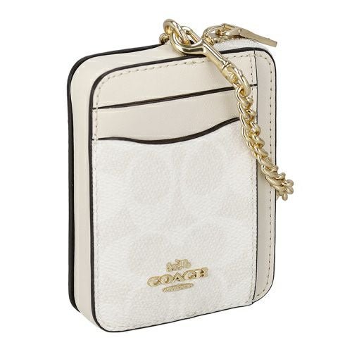 コーチ アウトレット コインケース カードケース レディース ジップ カード ケース・シグネチャー キャンバス ホワイト COACH OUTLET CW883 IMXU5 ホワイト/チョーク