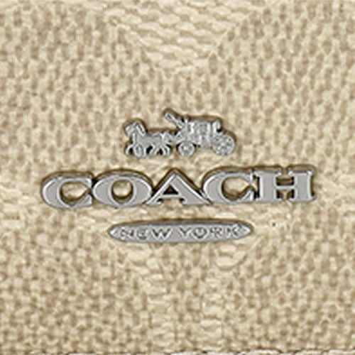 コーチ アウトレット コインケース カードケース レディース ジップ カード ケース・シグネチャー キャンバス ブラウン COACH OUTLET CW883 SVPWH サンド/トープ
