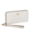 コーチ アウトレット 長財布 レディース ロング ジップ アラウンド ウォレット・シグネチャー キャンバス ホワイト COACH OUTLET CW778 IMXU5 ホワイト/チョーク