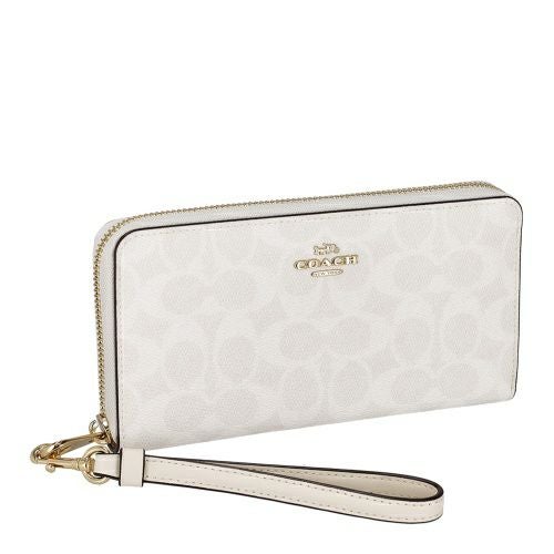 コーチ アウトレット 長財布 レディース ロング ジップ アラウンド ウォレット・シグネチャー キャンバス ホワイト COACH OUTLET CW778 IMXU5 ホワイト/チョーク