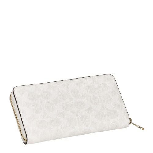 コーチ アウトレット 長財布 レディース ロング ジップ アラウンド ウォレット・シグネチャー キャンバス ホワイト COACH OUTLET CW778 IMXU5 ホワイト/チョーク