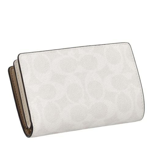 コーチ アウトレット 二つ折り財布 レディース ミディアム コーナー ジップ ウォレット・シグネチャー キャンバス ホワイト COACH OUTLET CW786 IMXU5 ホワイト/チョーク