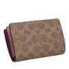 コーチ アウトレット 二つ折り財布 レディース ミディアム コーナー ジップ ウォレット・シグネチャー キャンバス ブラウン COACH OUTLET CW786 IMXVS