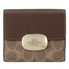 コーチ アウトレット 二つ折り財布 レディース エライザ スモール ウォレット・シグネチャー キャンバス ブラウン COACH OUTLET CW801 IMXHE タン/ブラウン