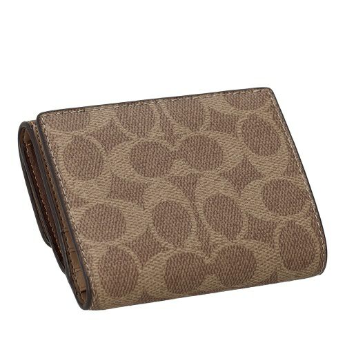 コーチ アウトレット 二つ折り財布 レディース エライザ スモール ウォレット・シグネチャー キャンバス ブラウン COACH OUTLET CW801 IMXHE タン/ブラウン