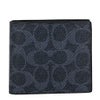 コーチ アウトレット 二つ折り財布 メンズ コイン ウォレット・シグネチャー キャンバス ネイビー COACH OUTLET CY406 QBN2V デニム/ミッドナイトネイビー