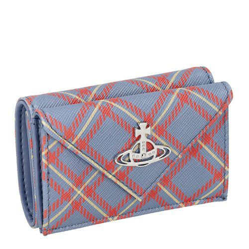 ヴィヴィアンウエストウッド 三つ折り財布 レディース マルチカラー Vivienne Westwood 5115002FW S0022 K302 BLUE/ORANGE TARTAN