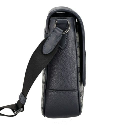 コーチ アウトレット ショルダーバッグ メンズ スプリント マップ バッグ 25・シグネチャー ジャカード ブラック COACH OUTLET CE534 QBV41 ネイビー/ミッドナイト