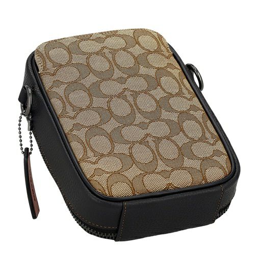 コーチ アウトレット ショルダーバッグ メンズ スタントン クロスボディ・シグネチャー ジャカード ブラウン COACH OUTLET CH097 QBV1R