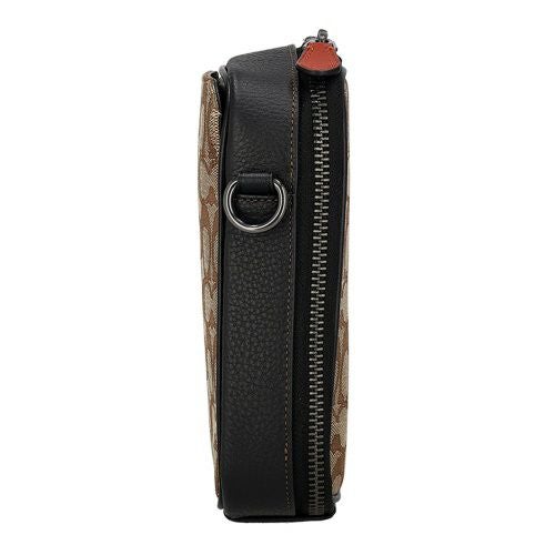 コーチ アウトレット ショルダーバッグ メンズ スタントン クロスボディ・シグネチャー ジャカード ブラウン COACH OUTLET CH097 QBV1R