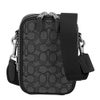コーチ アウトレット ショルダーバッグ メンズ スタントン クロスボディ・シグネチャー ジャカード ブラック COACH OUTLET CH097 SVO1U チャコール/ブラック
