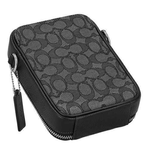 コーチ アウトレット ショルダーバッグ メンズ スタントン クロスボディ・シグネチャー ジャカード ブラック COACH OUTLET CH097 SVO1U チャコール/ブラック