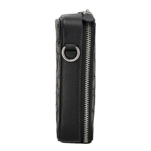 コーチ アウトレット ショルダーバッグ メンズ スタントン クロスボディ・シグネチャー ジャカード ブラック COACH OUTLET CH097 SVO1U チャコール/ブラック