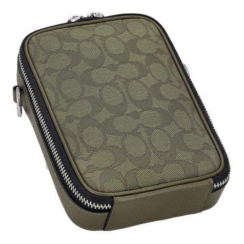 コーチ アウトレット ショルダーバッグ メンズ スタントン クロスボディ・シグネチャー ジャカード グリーン COACH OUTLET CH097 SVVFE