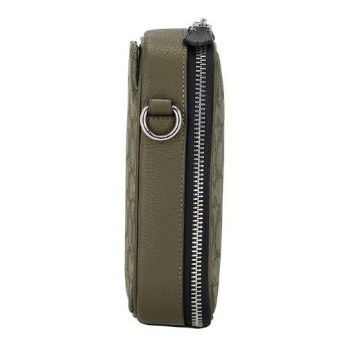 コーチ アウトレット ショルダーバッグ メンズ スタントン クロスボディ・シグネチャー ジャカード グリーン COACH OUTLET CH097 SVVFE