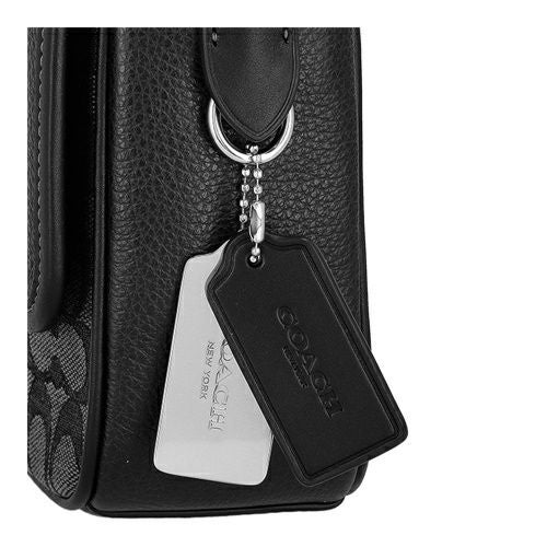 コーチ アウトレット ショルダーバッグ メンズ ルーカス クロスボディ・シグネチャー ジャカード ブラック COACH OUTLET CO915 SVO1U チャコール/ブラック