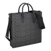 コーチ アウトレット ショルダーバッグ メンズ ディラン ラージ トート・シグネチャー キャンバス ブラック COACH OUTLET CR314 QBMI5 チャコール/ブラック