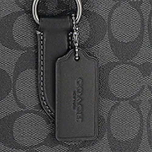 コーチ アウトレット ショルダーバッグ メンズ ディラン ラージ トート・シグネチャー キャンバス ブラック COACH OUTLET CR314 QBMI5 チャコール/ブラック